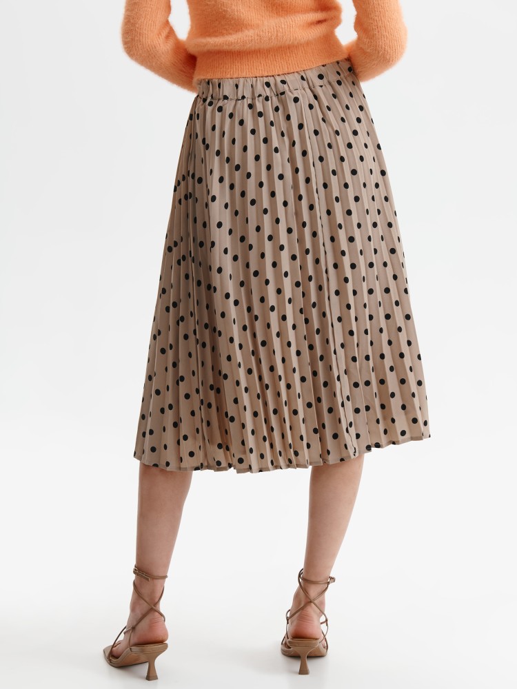 Plisowana spódnica midi w groszki