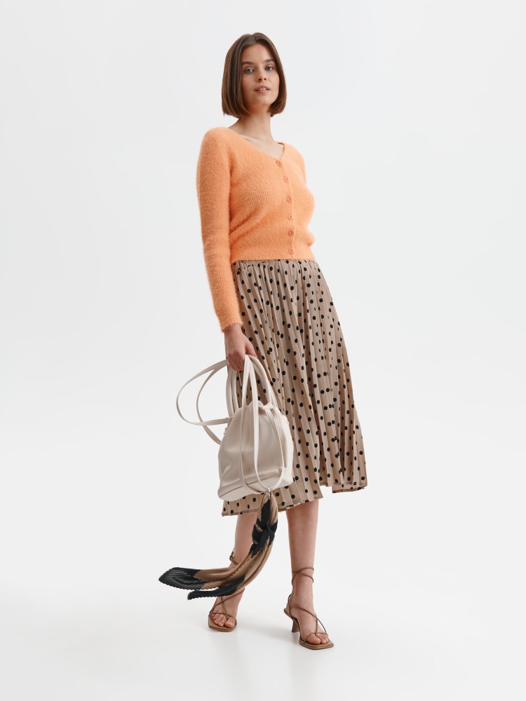 Plisowana spódnica midi w groszki