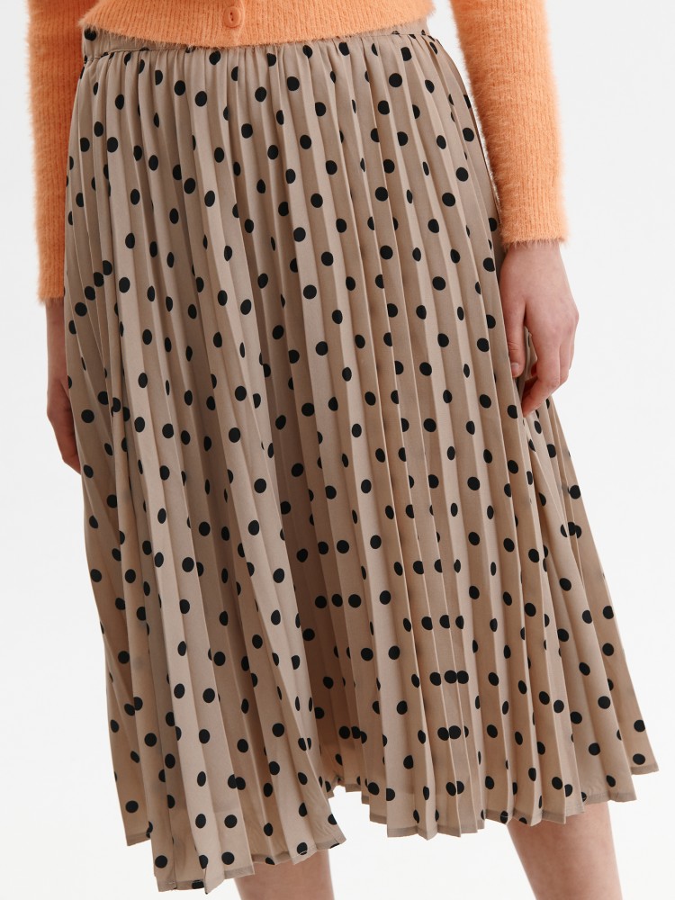 Plisowana spódnica midi w groszki
