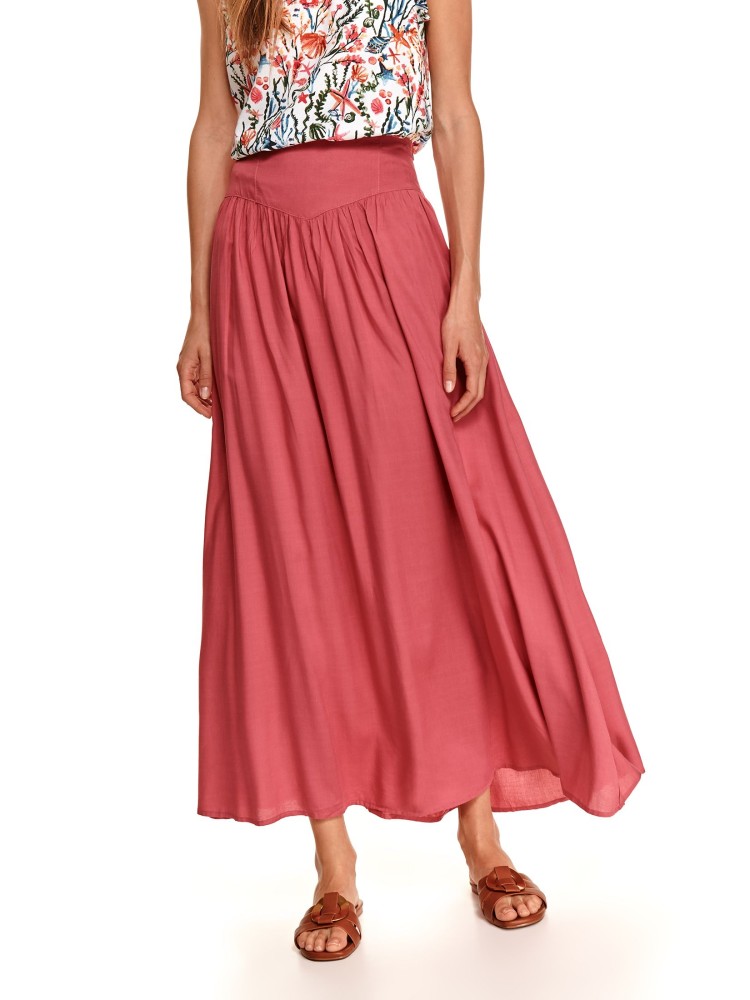 Spódnica maxi z gładkiej tkaniny