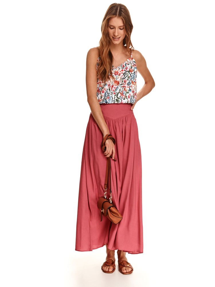 Spódnica maxi z gładkiej tkaniny