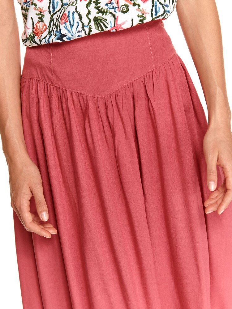 Spódnica maxi z gładkiej tkaniny
