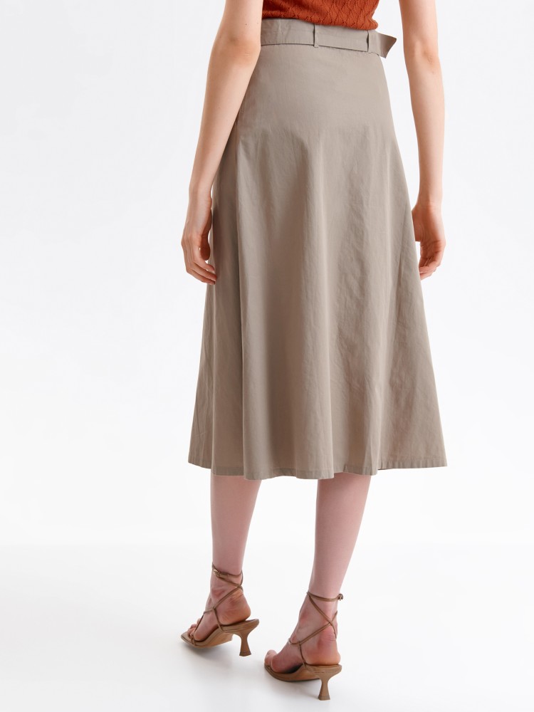 Gładka spódnica midi z guzikami