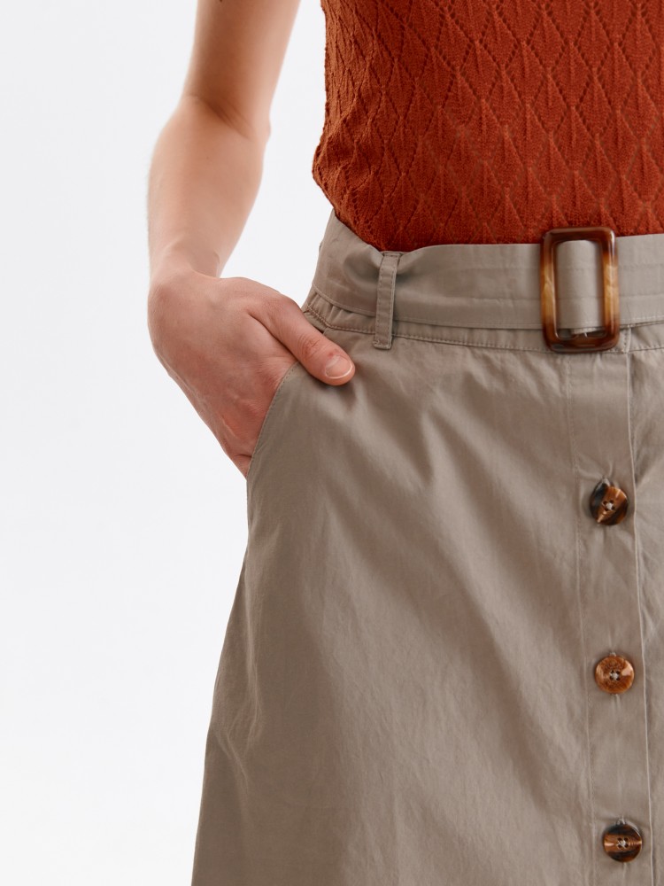 Gładka spódnica midi z guzikami