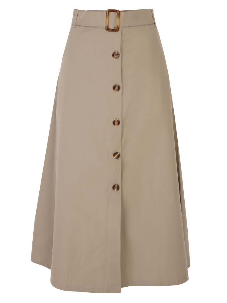 Gładka spódnica midi z guzikami