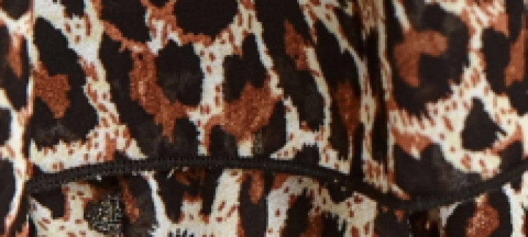 Krótka spódnica w panterkę z falbanami