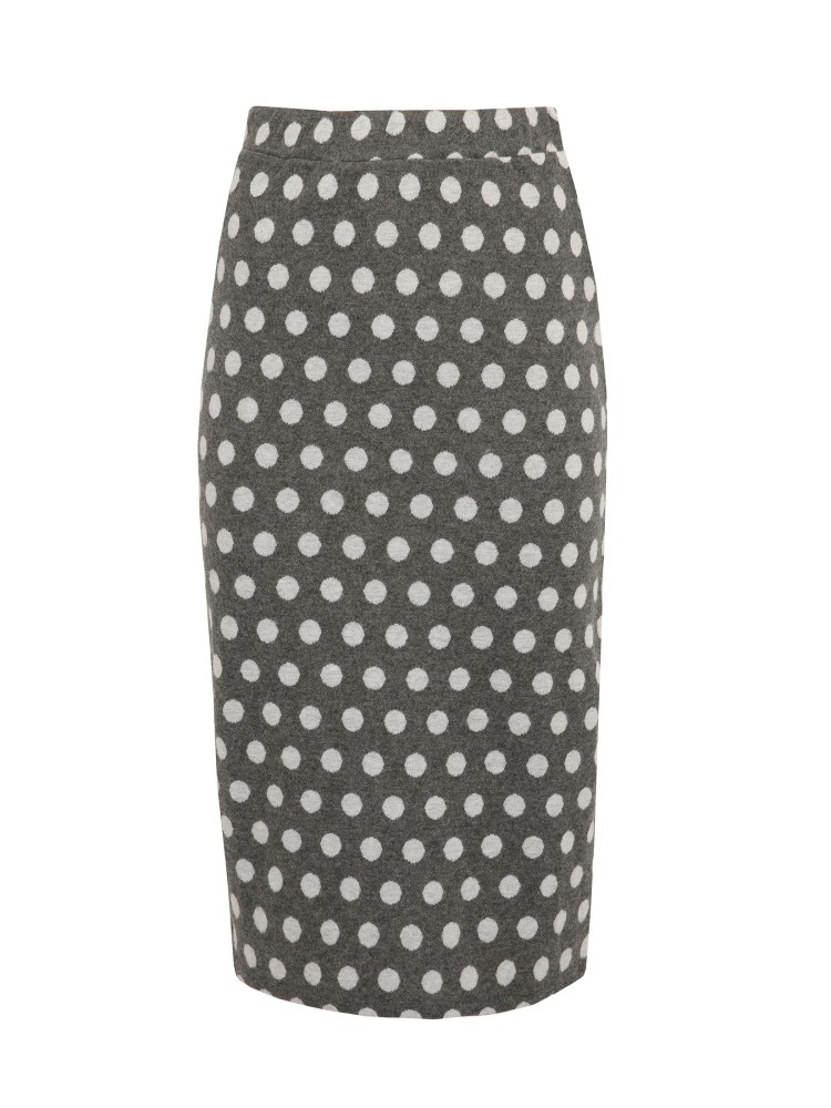 Dzianinowa spódnica w grochy Dzianinowa spódnica w grochy