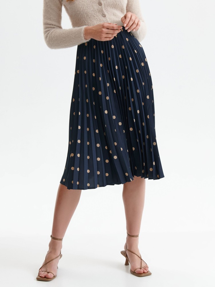 Plisowana spódnica w groszki