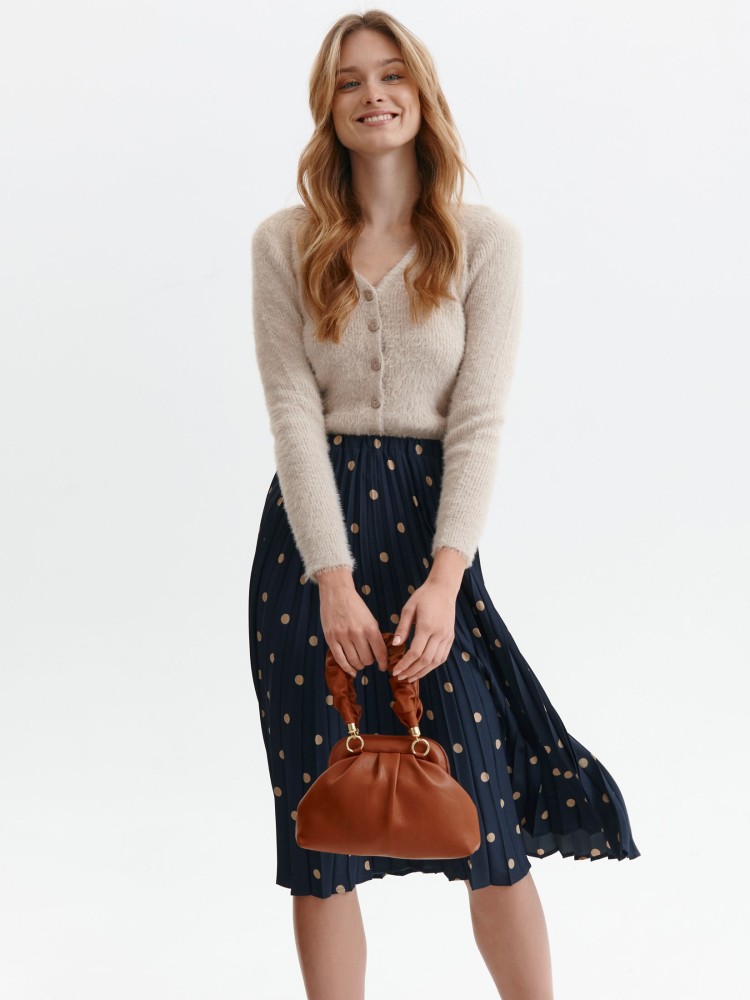 Plisowana spódnica w groszki