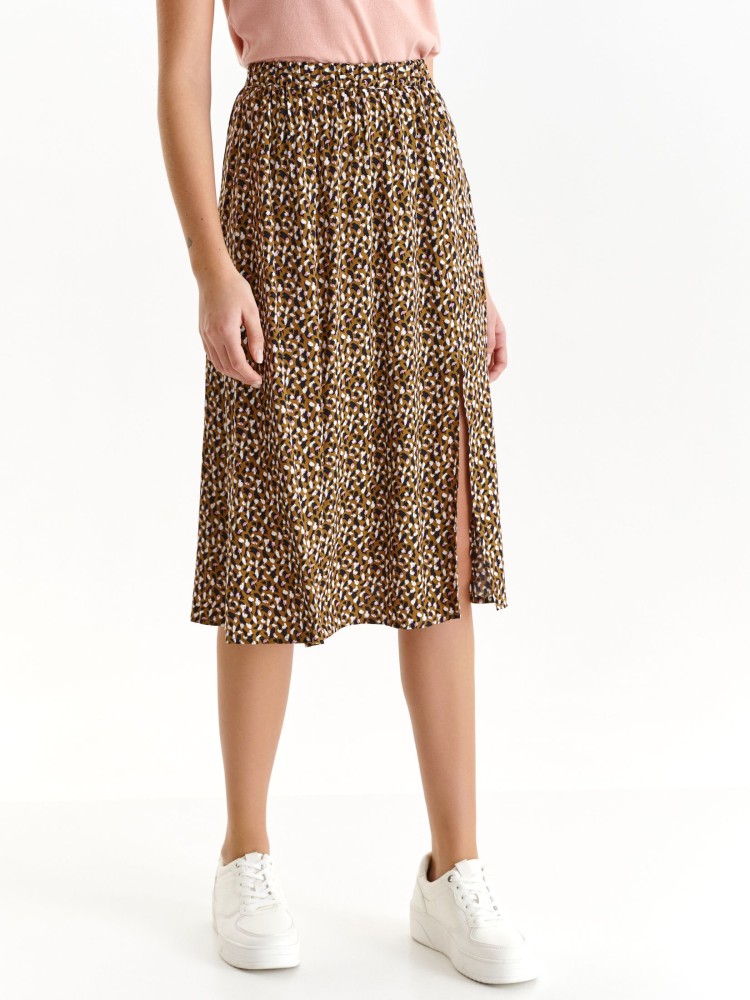 Printowana spódnica z rozporkiem