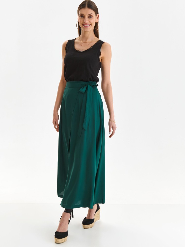 Gładka spódnica z wiązaniem