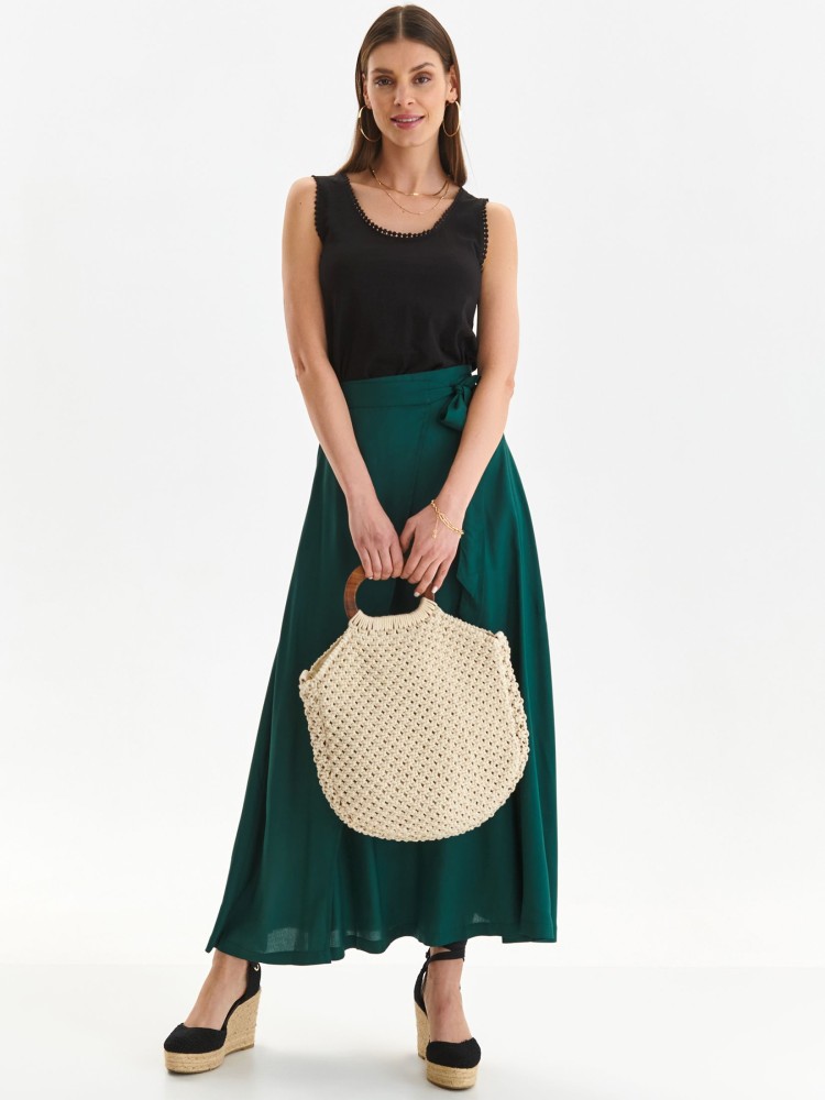 Gładka spódnica z wiązaniem