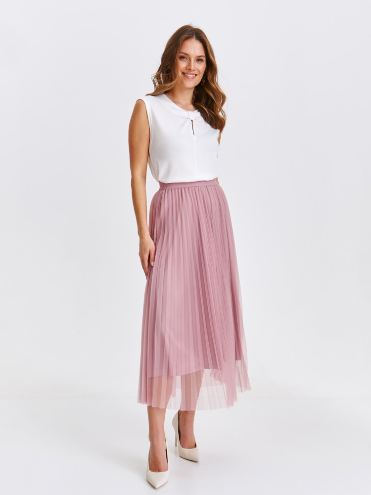 Plisowana spódnica z gumką w pasie