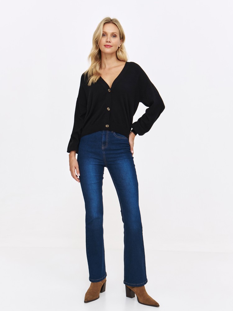 Czarny kardigan na guziki