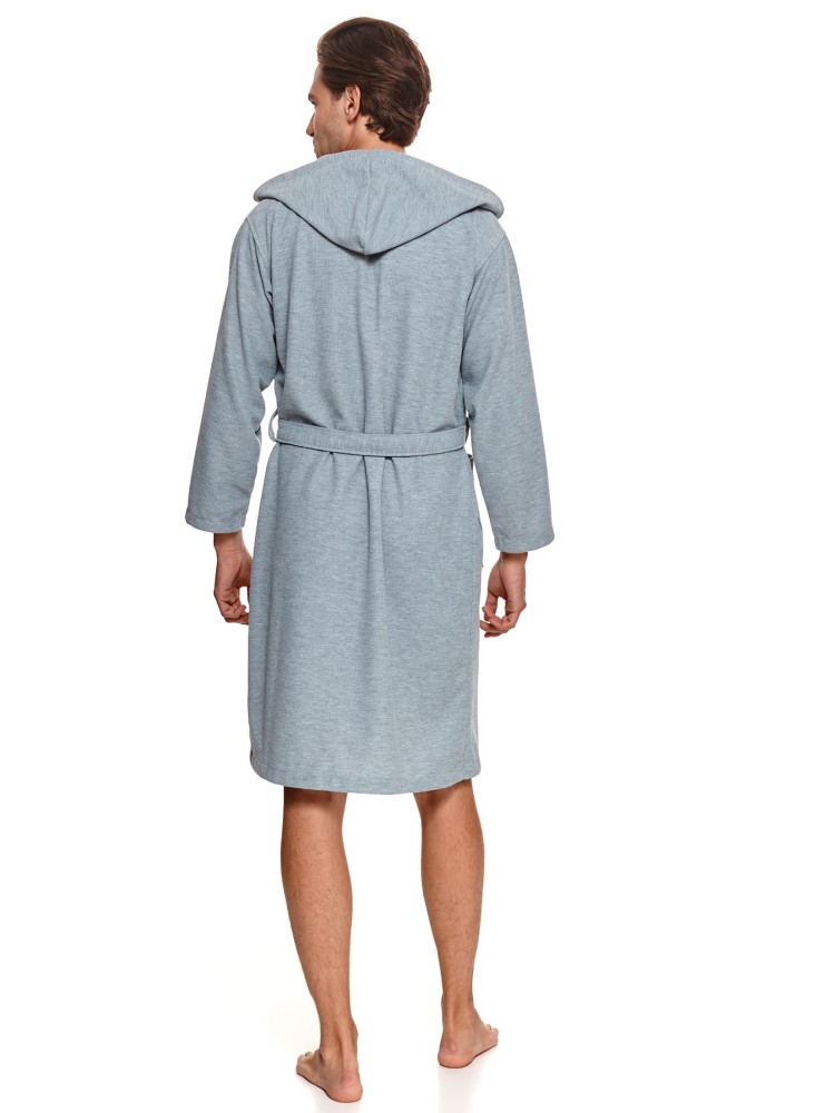 Szlafrok męski ze strukturalnej bawełny