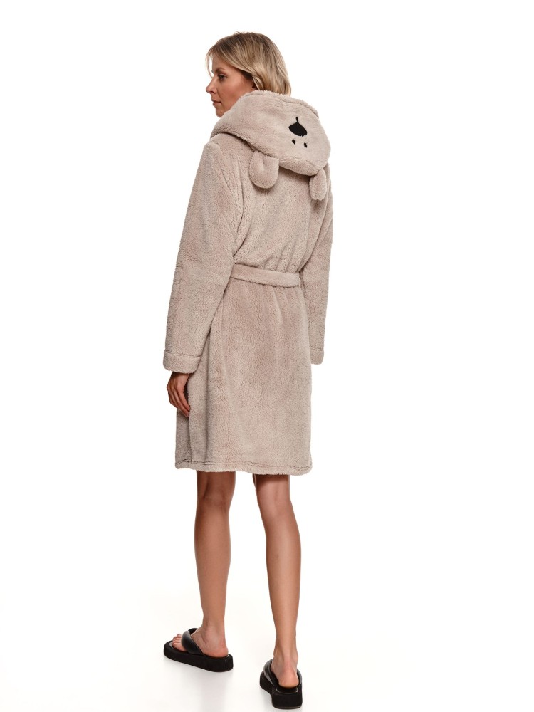 Miękki szlafrok z kapturem i uszami
