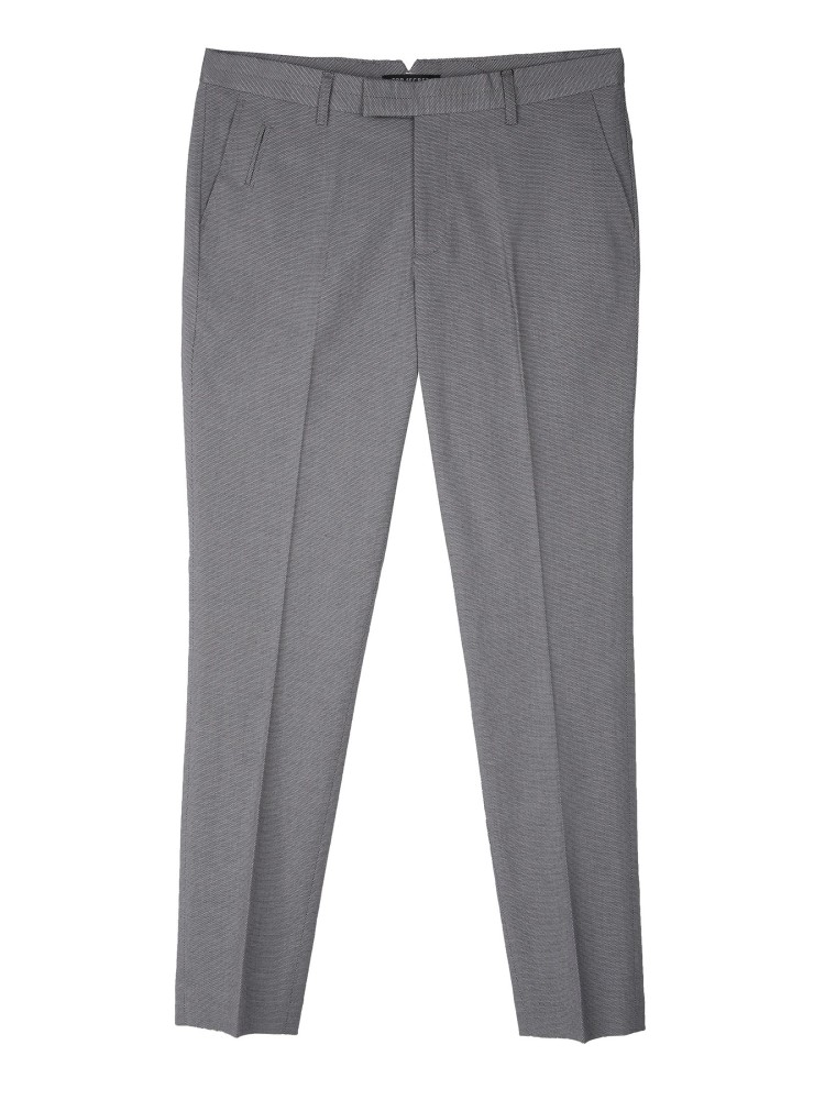 Spodnie męskie ze strukturalnej tkaniny o dopasowanym kroju