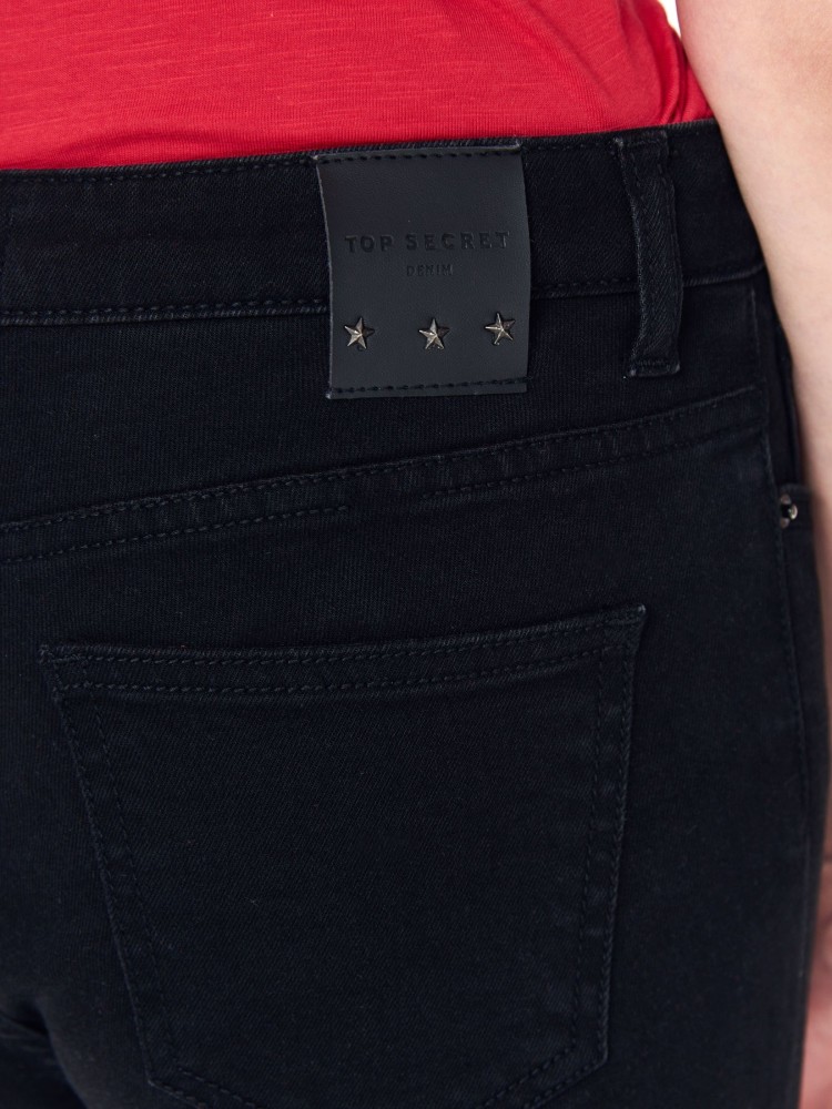 Spodnie damskie slim z haftem z koralikami Spodnie damskie slim z haftem z koralikami