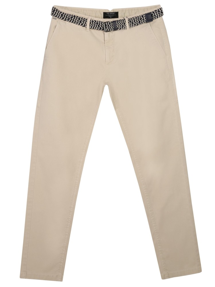 Spodnie chino strukturalne z paskiem