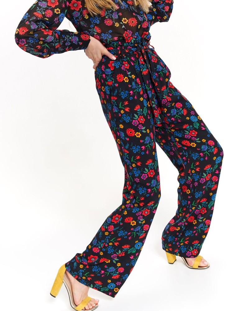 Wiskozowe spodnie w kwiaty