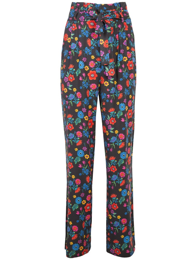 Wiskozowe spodnie w kwiaty