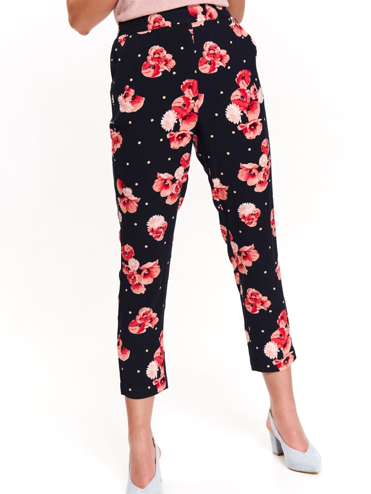 Spodnie z nadrukiem w kwiaty