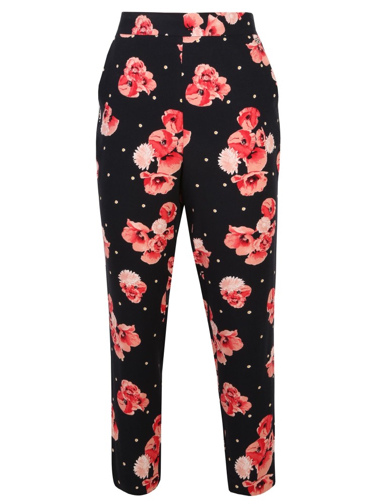 Spodnie z nadrukiem w kwiaty