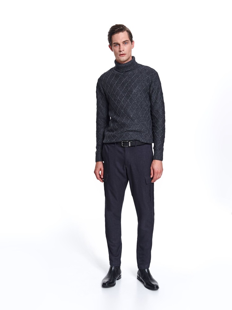 Spodnie cargo z eleganckiej tkaniny