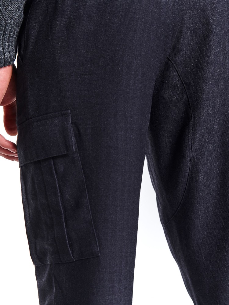 Spodnie cargo z eleganckiej tkaniny