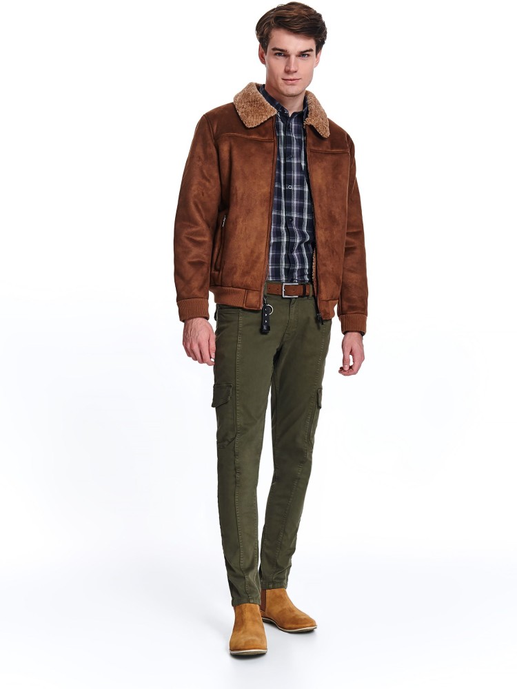 Spodnie cargo z przeszyciami