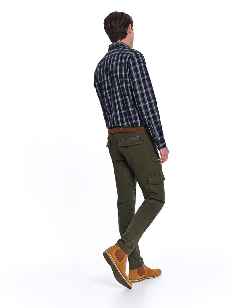 Spodnie cargo z przeszyciami