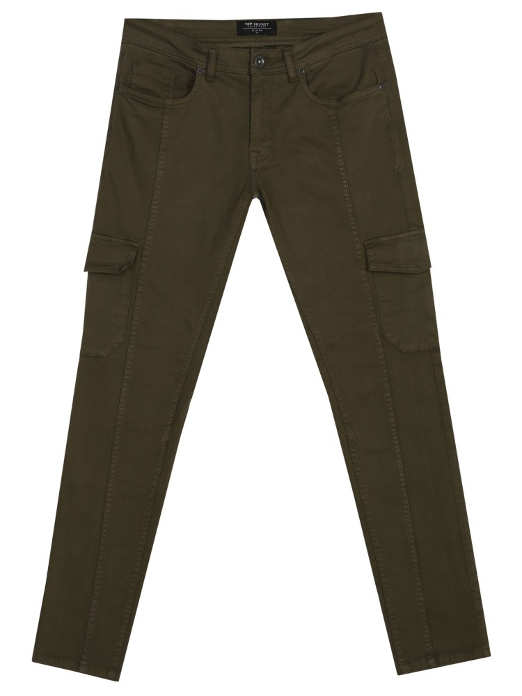 Spodnie cargo z przeszyciami