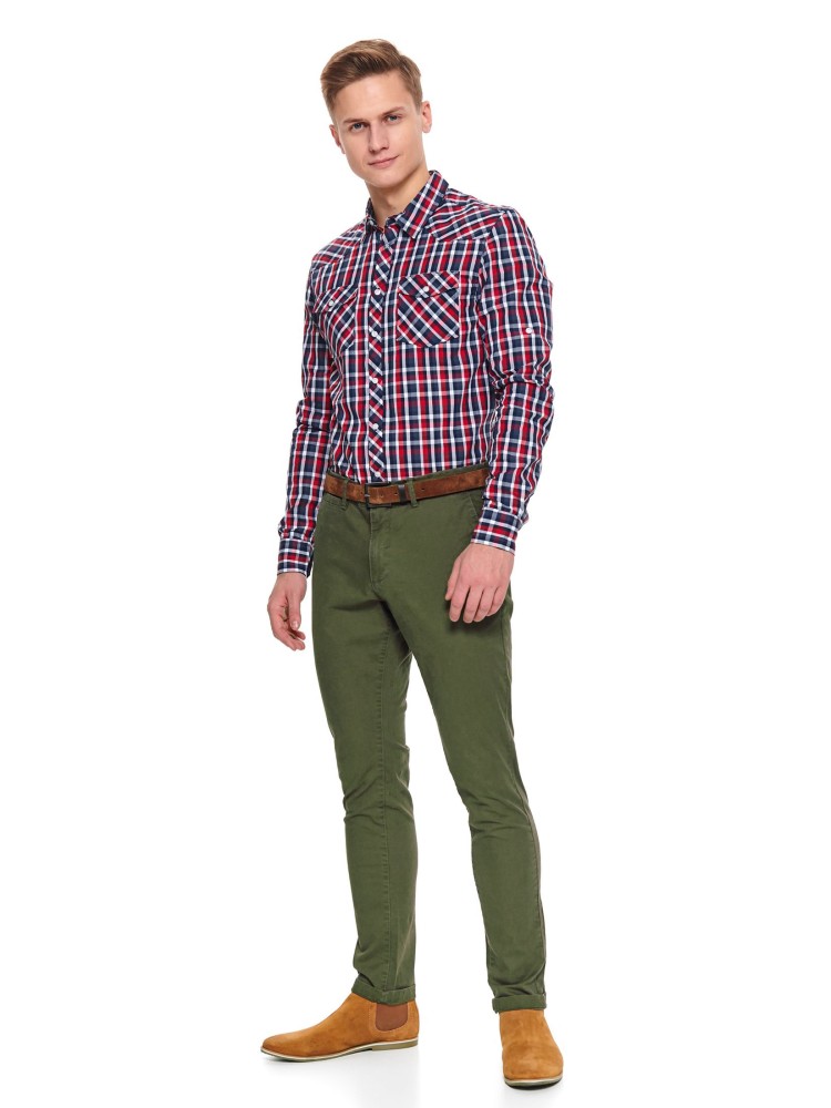 Spodnie strukturalne typu chino slim fit