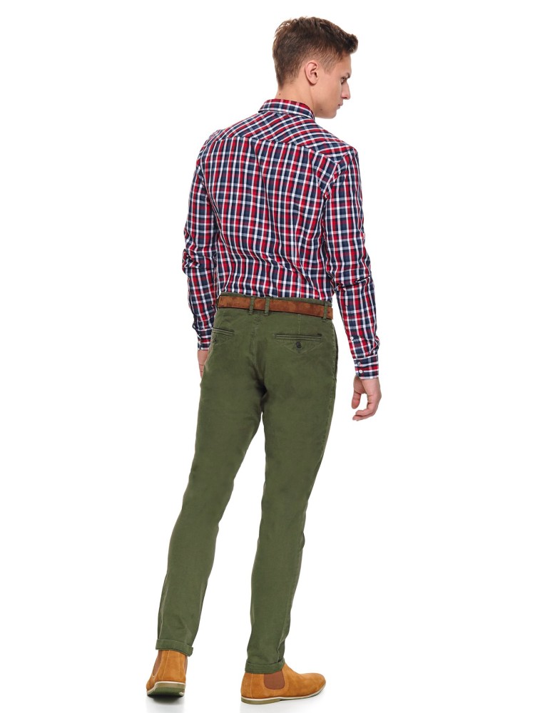 Spodnie strukturalne typu chino slim fit