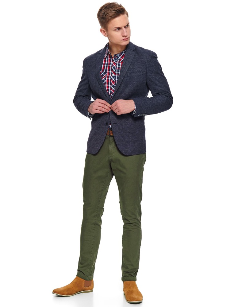 Spodnie strukturalne typu chino slim fit