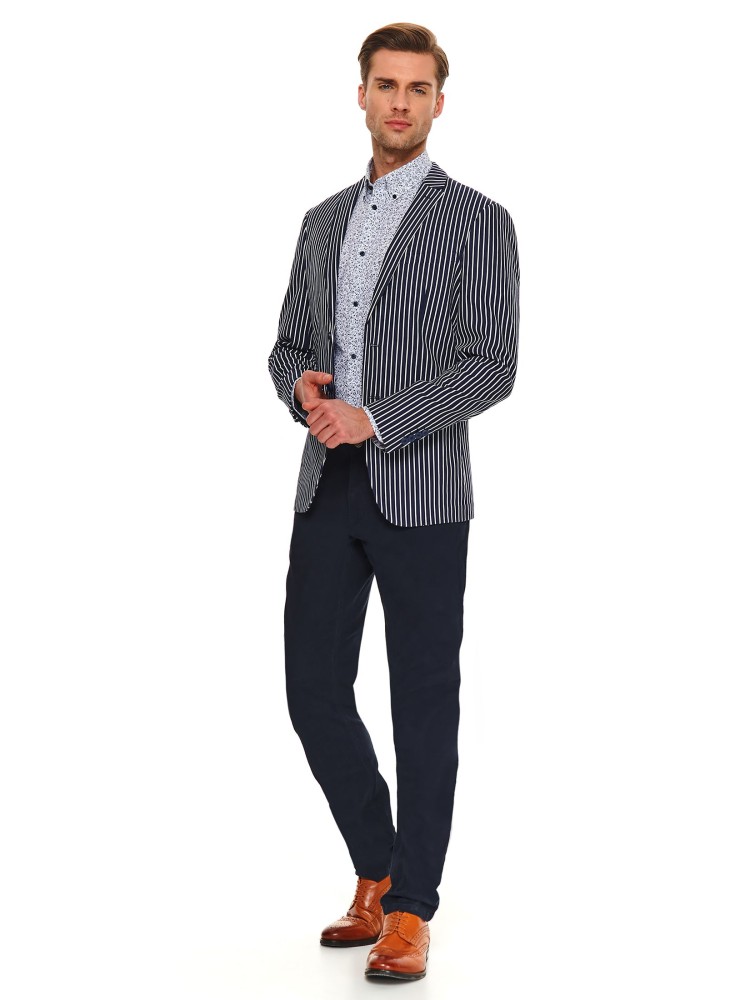 Spodnie ze strukturalnej tkaniny dopasowane Spodnie ze strukturalnej tkaniny dopasowane