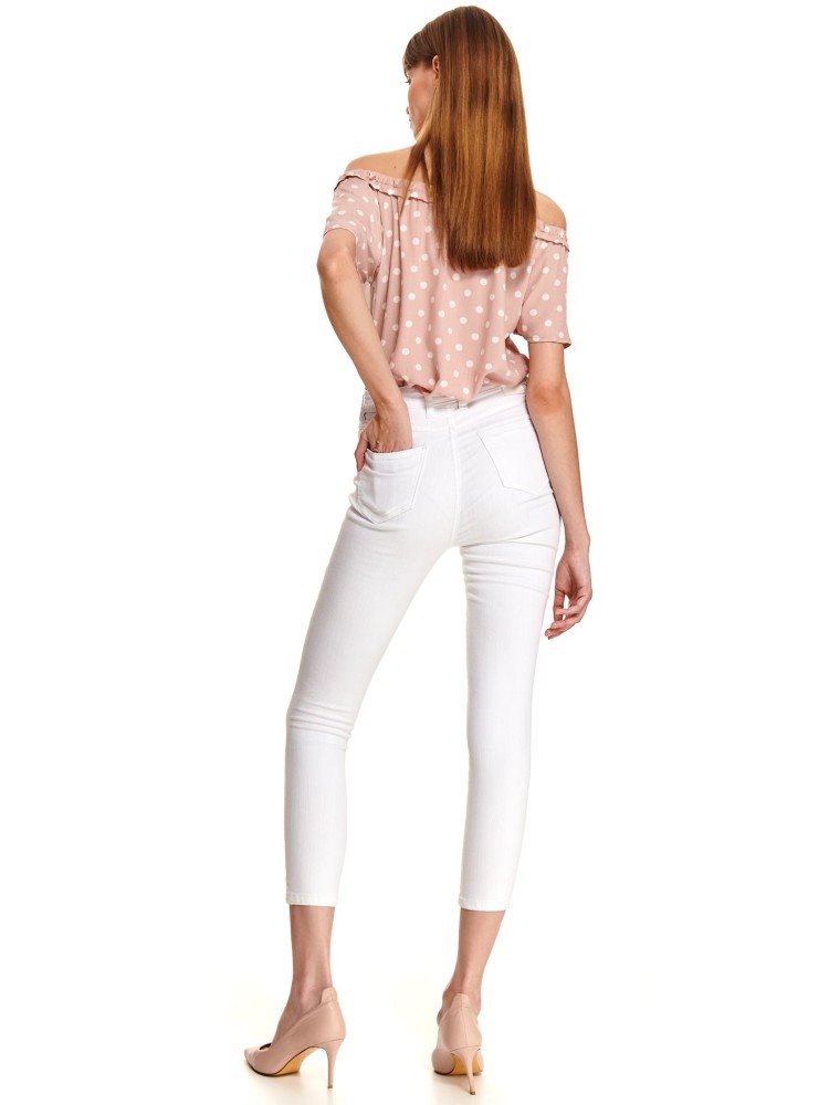 Białe spodnie jeansowe skinny