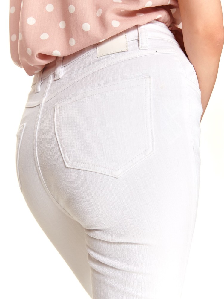 Białe spodnie jeansowe skinny