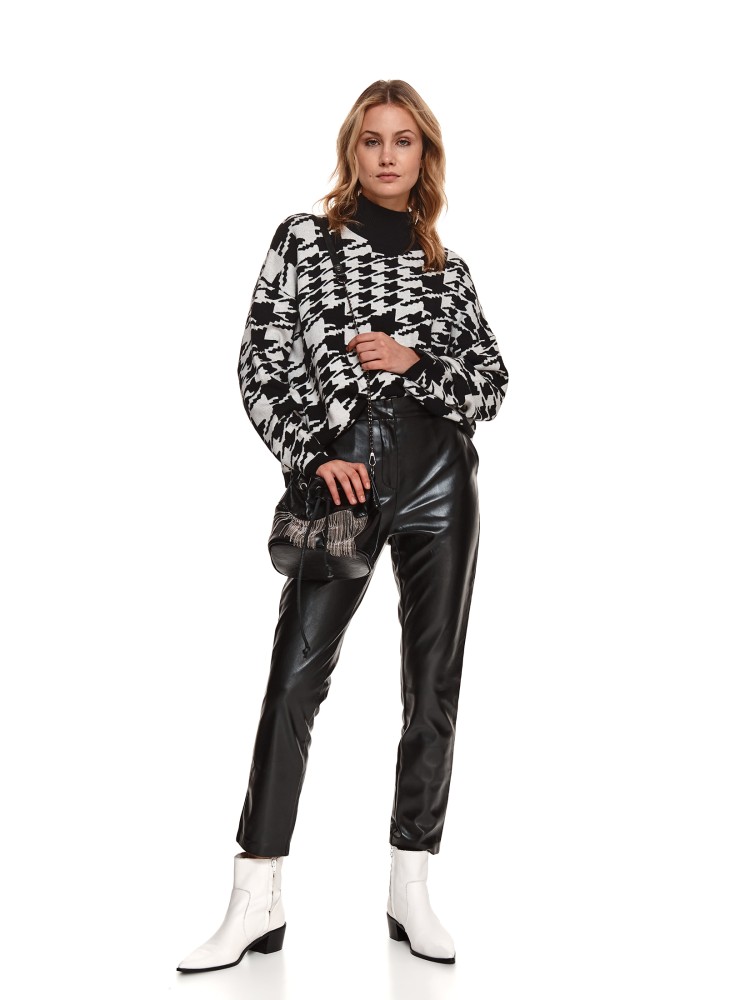 Spodnie damskie z ekologicznej skóry