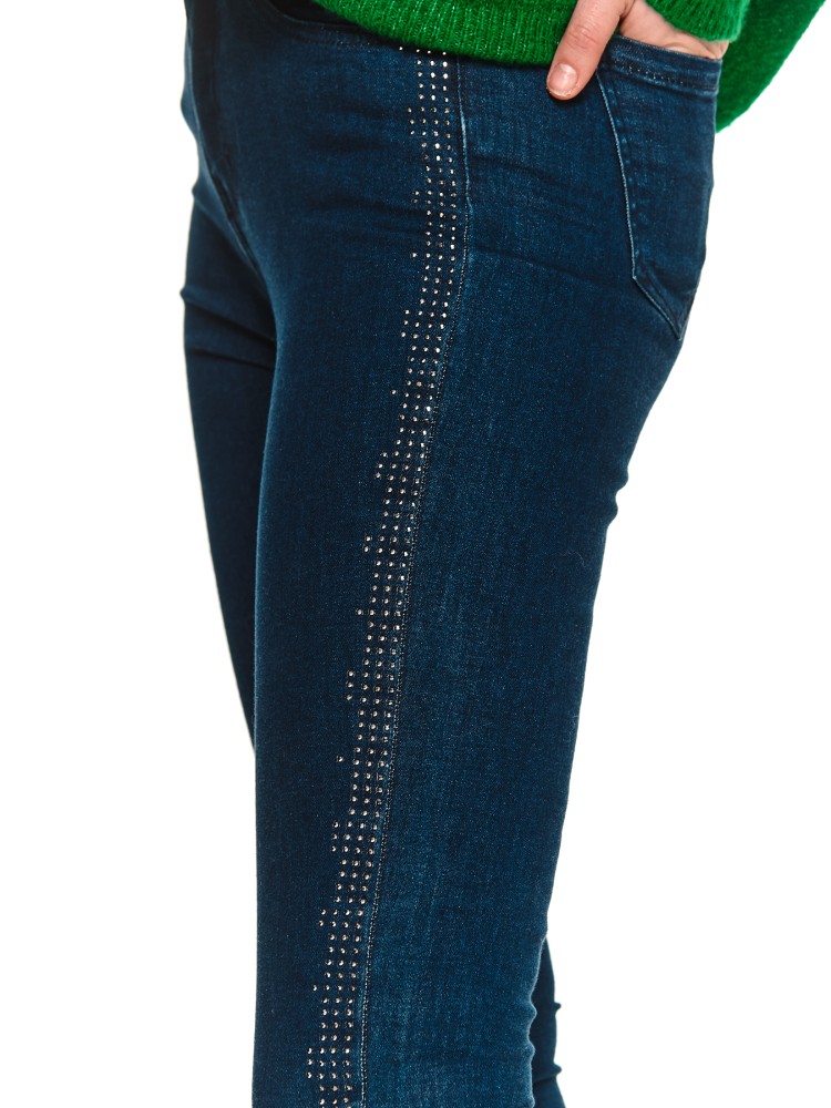 Spodnie jeansowe z aplikacją Spodnie jeansowe z aplikacją