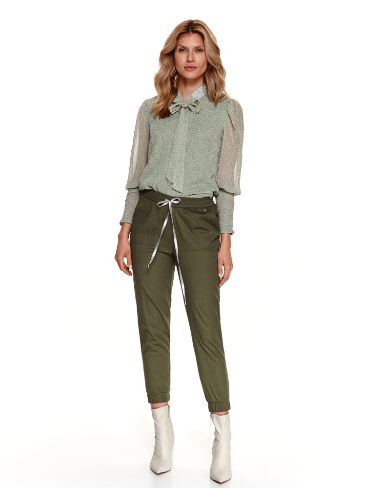 Spodnie damskie joggery z wiązaniem