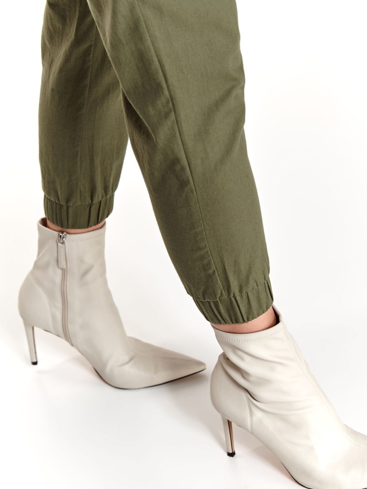 Spodnie damskie joggery z wiązaniem