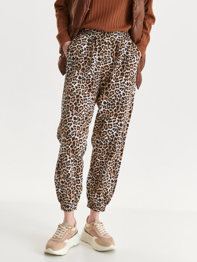 Spodnie dresowe damskie w panterkę