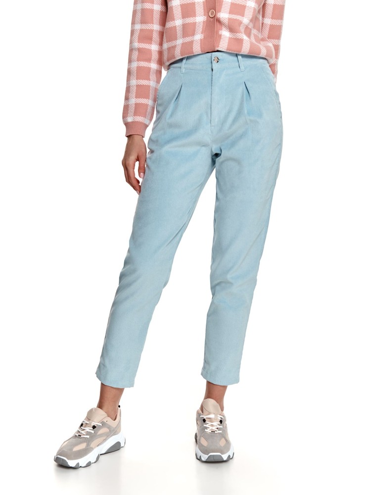 Spodnie sztruksowe z zakładkami