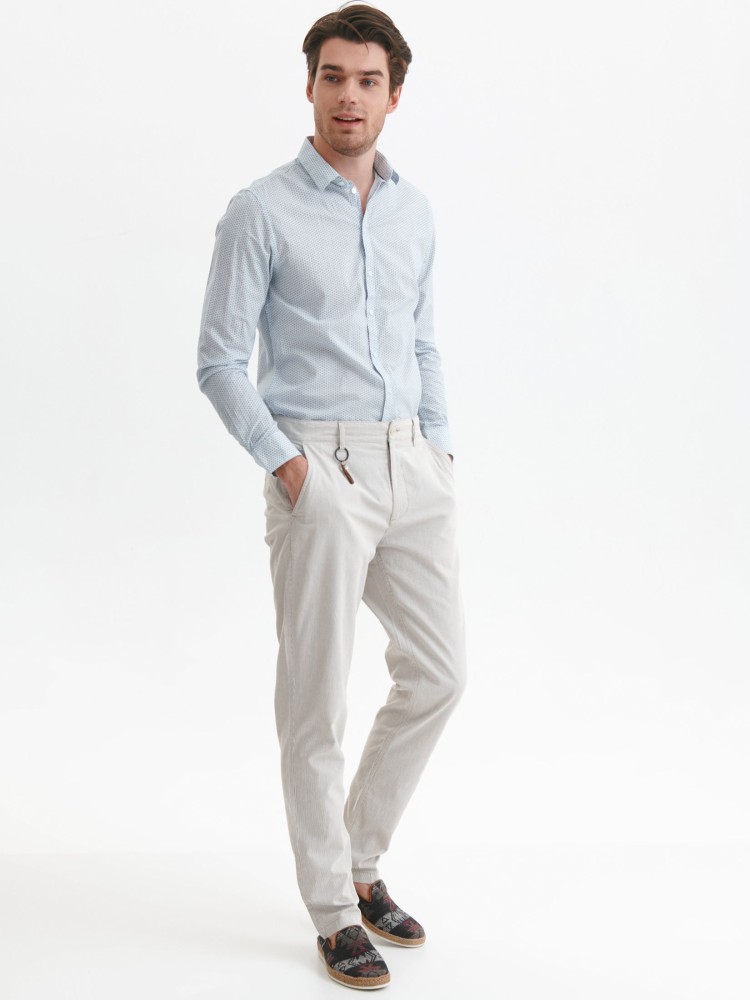 Spodnie z prążkowanej tkaninny