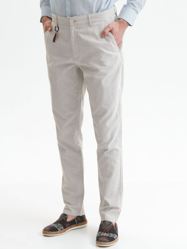 Spodnie z prążkowanej tkaninny