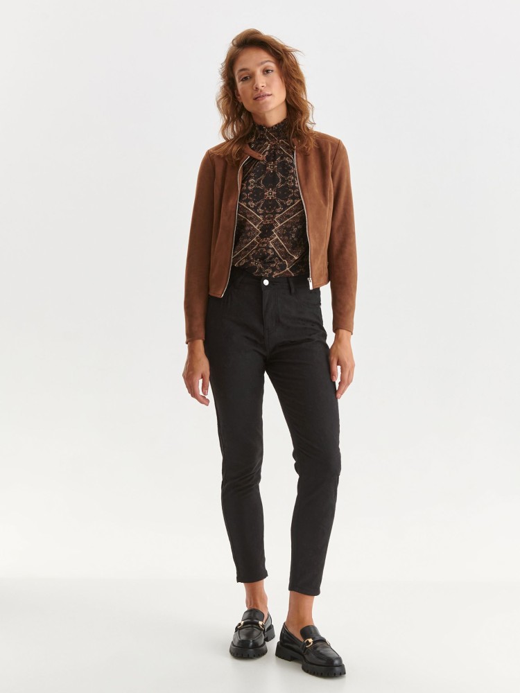 Spodnie długie damskie z elastanem i wąskimi nogawkami Spodnie długie damskie z elastanem i wąskimi nogawkami