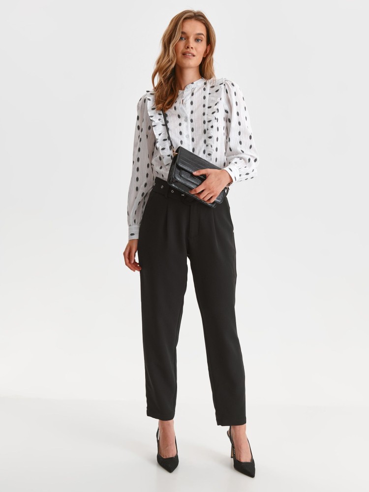 Eleganckie spodnie damskie z paskiem