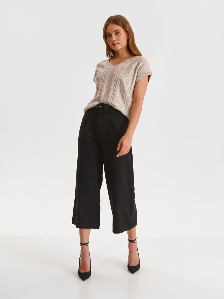 Spodnie 7/8 damskie z paskiem