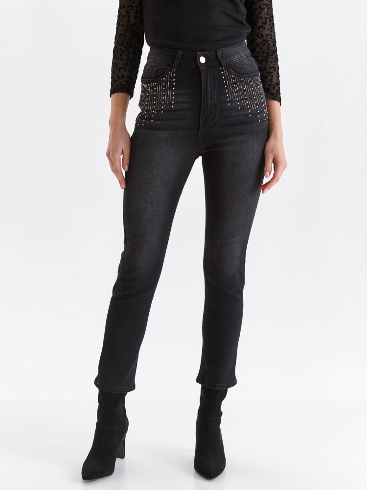 Spodnie jeansowe damskie o kroju slim Spodnie jeansowe damskie o kroju slim